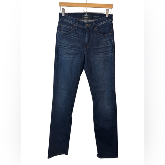 7 FOR ALL MANKIND | denim blue jeans slimmy 28 foolproof denim - Picture 1 of 5